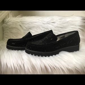 Donald J Pliner Rio Suede Crystal Loafer